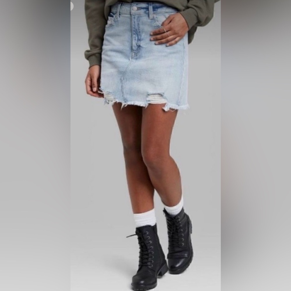 Wild Fable Jean Denim Mini Skirt SZ. XS EUC